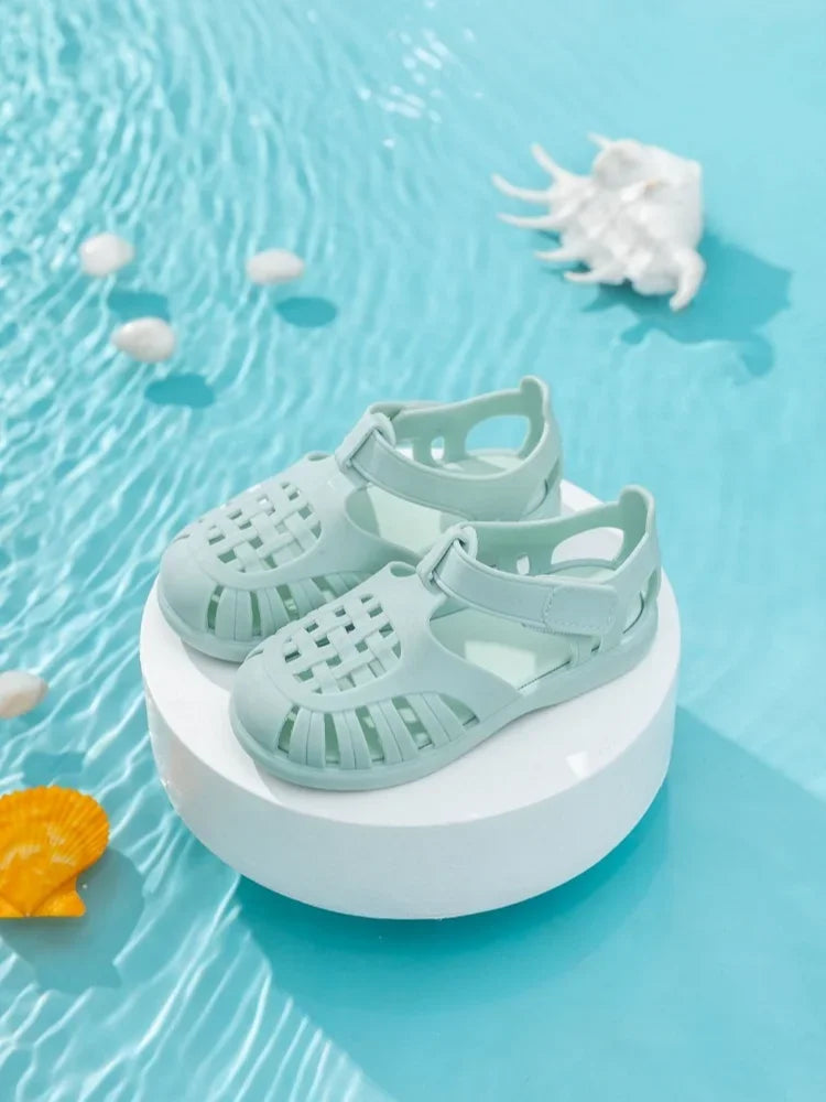 Hochwertige Kinder Strand Schuhe Meer Sommer 2025 - Mädchen Sandalen Baby Weich Rutschfest - Prinzessin Jelly Schuhe Jungen Römische Flip-Flops