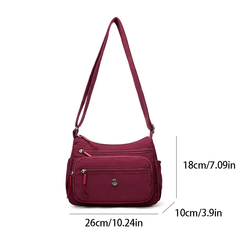 New Middle-aged Women's Bags Fashion Shoulder Bags Versatile Nylon Crossbody Bag Large-capacity Mother's Bag for Daily Travel
