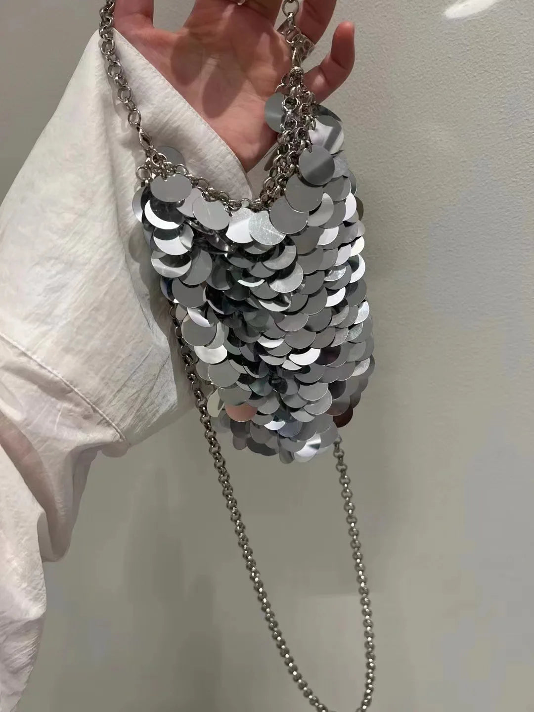 Fashion Sequins Crossbody Bag for Women Designer Metallic Women Handbags Shinny Party Shoulder Bags Luxury Evening Clucth Purses