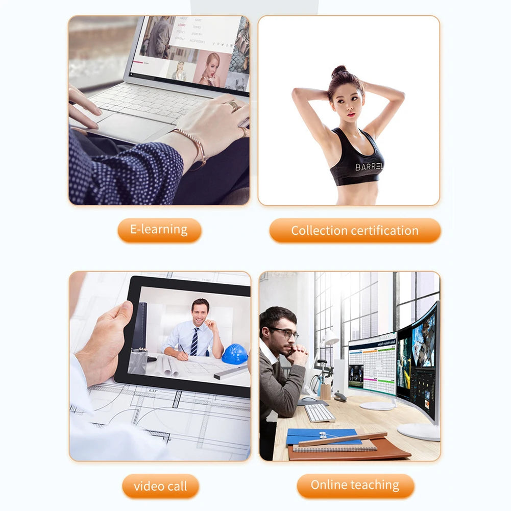 Fanmuran Webcam USB 4K - CMOS Sensor, 480P, Mikrofon