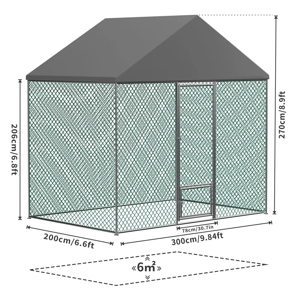 XXL XL Large Outdoor Chicken Run Coop Heavy Duty Walk-In Chicken Coop Run Cage Duck Goose Pen Fence with Lockable Door