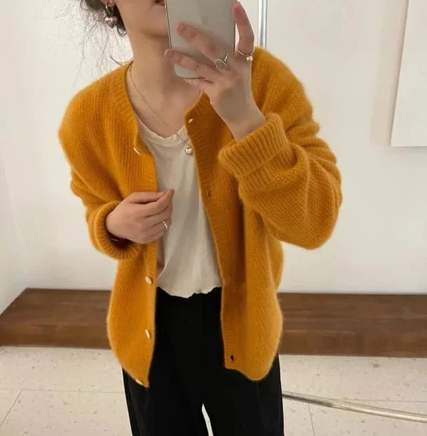 LIBIELY Cardigan Rundhals Kuschelig Warm Polyester - Kapazität Standard Leistung Hoch Größe M/L