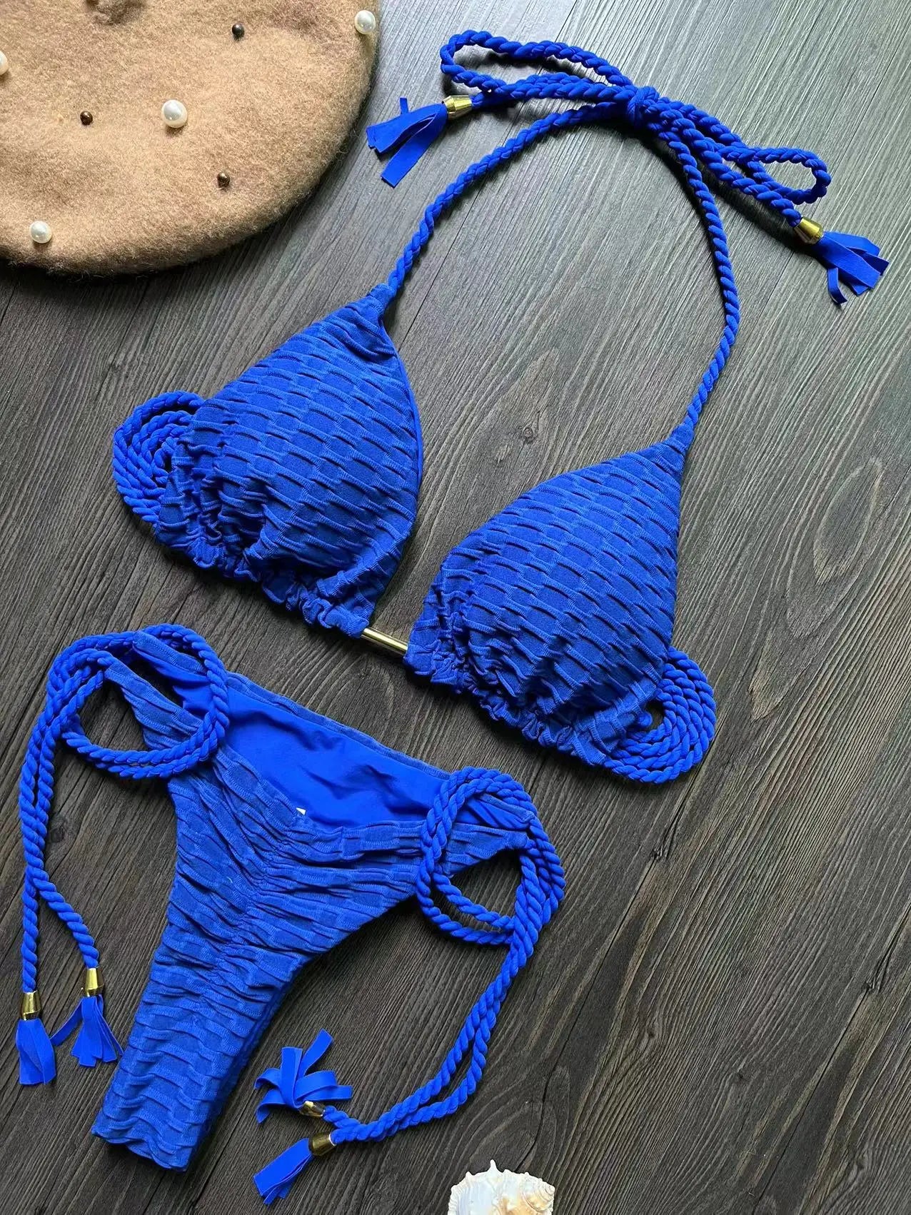 RUOTONGSEPT Elegant Bikini Set 2025: Verbesserte Unterstützung Tanga Brazilian Low Waist Design Wire-Free - Brasilianischer Badeanzug Frauen Schwimmbekleidung Polyester Strand Wear