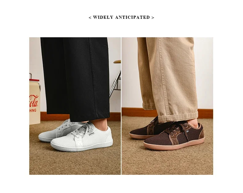 Sneakers For Men New Wide Barefoot Sneaker 2025 Fashion Flats Soft Zero Drop Sole Wider Toe LightWeight Fashion Shoes Plus Size