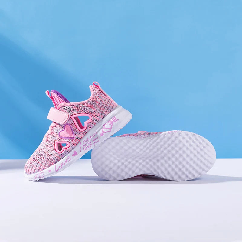 Mädchen Casual Schuhe 2025 - Leicht Mesh Sneakers Kinder Sommer - Frühling Herbst Tenis Süß Sport Cartoon Weiblich Laufen Socken Schuhe