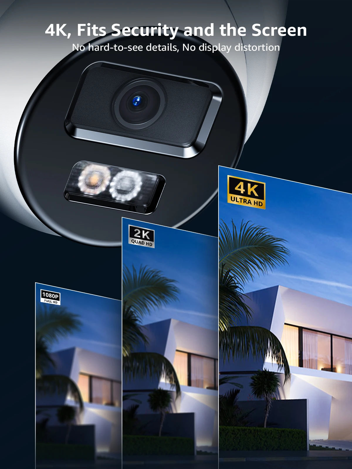 Annke 8MP HD IP Security Camera Poe 4K Dual Light Audio Fixed Camera Human Vehicle Detection 256G SD Storage ONVIF IP67