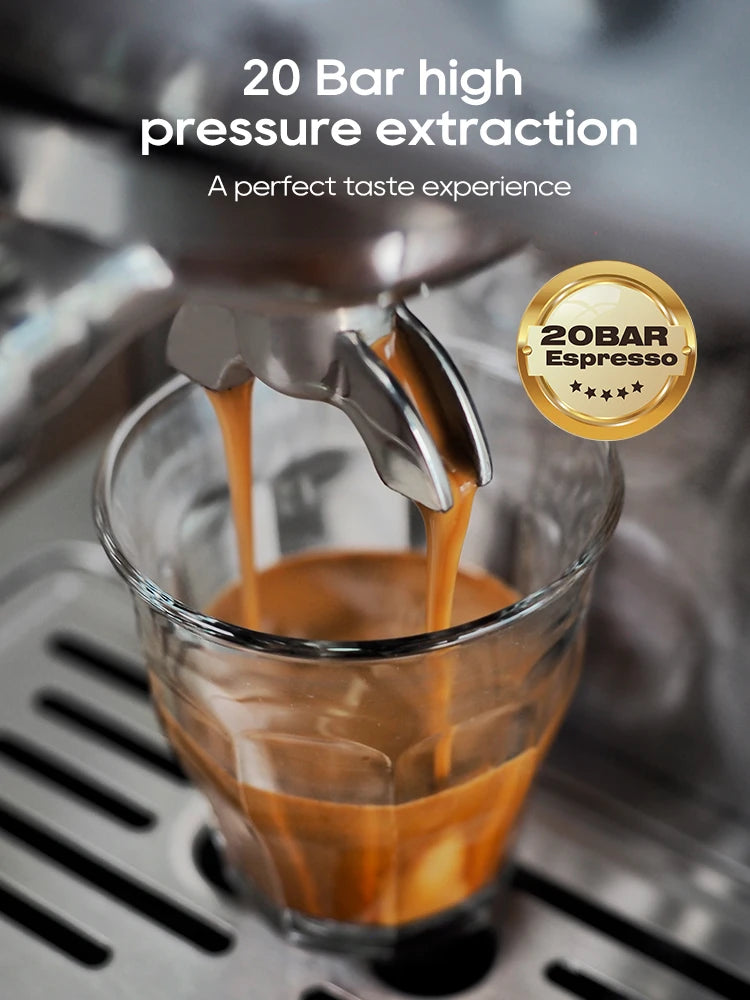 Espresso-Maschine 2025: HiBREW 20Bar Semi-Automatic H10A Temperatur-Einstellbar 58mm Portafilter Professional Barista Collection