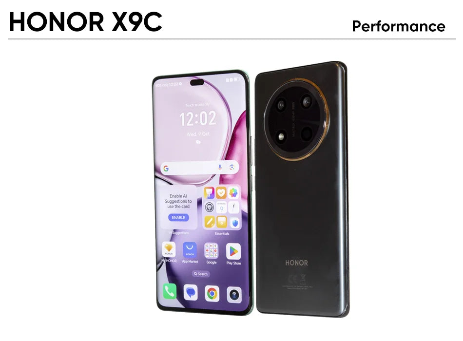 Smartphone HONOR X9c 5G - 12 GB RAM, 256 GB stocare, ecran de 6,78 inci, rată de reîmprospătare de 120 Hz, ecran curbat, cameră principală de 108 MP, sistem triplu de camere, baterie de 6600 mAh, Android 14, conectivitate 5G, dual SIM