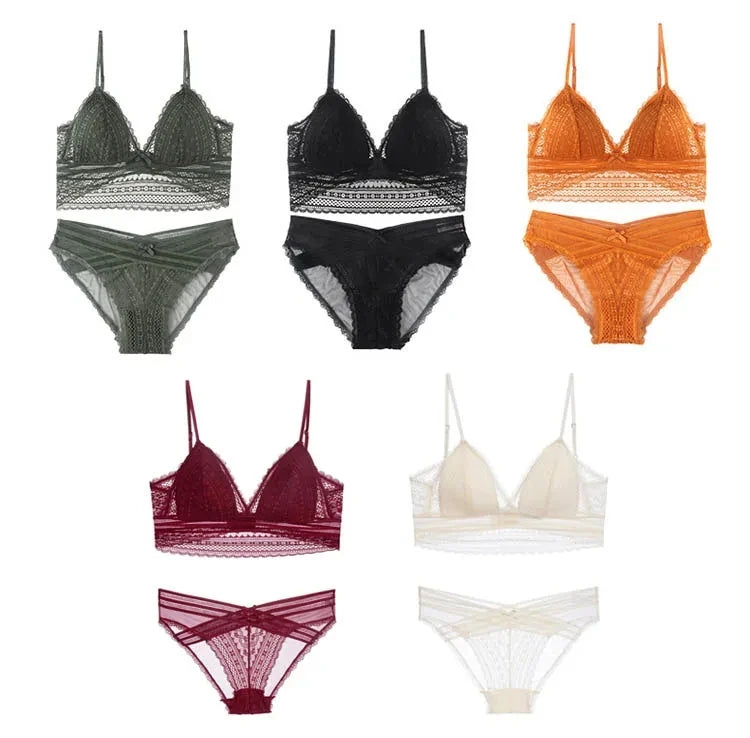 French elegant Lace Underwear Set High Quality Bra Set Push Up Brassiere Fashion Bra And Panty Sets elegant Lingerie For Women