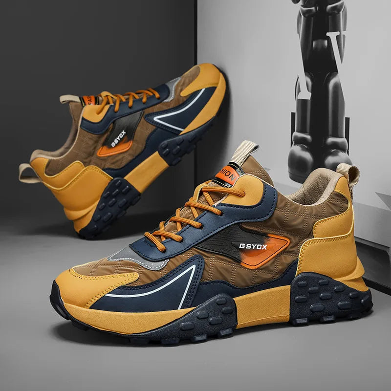 Teniși cu platformă pentru bărbați 2025: Bumbac de lux pentru iarnă - Colecție de alergare mărimi mari