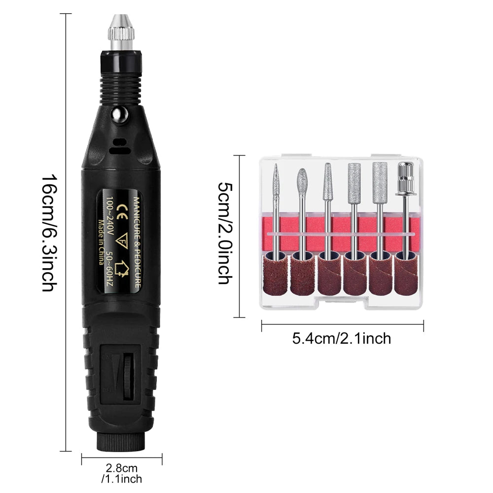 Nail Sander Set Electric Nail Drill Machine Grinding Equipment Milling Cutter For Manicure Pedicure Strong Polishing Tools