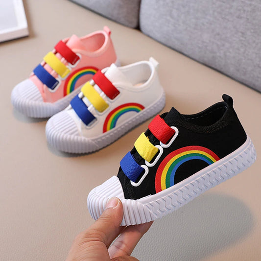 Kinder-Sneaker Jungen Mode Haken-Schuhe Mädchen Rutschfest Casual Studenten Canvas-Schuhe Frühling Herbst Neues Kinder Designer Flats-Schuhe