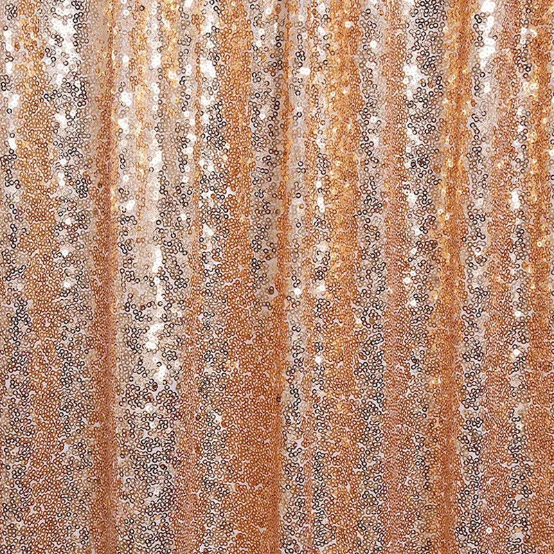 Sequin Backdrop Curtains - 2 Panels 2x8FT,Gold/Silver Backdrop Party Wedding Baby Shower Curtain Sparkle Photography Background