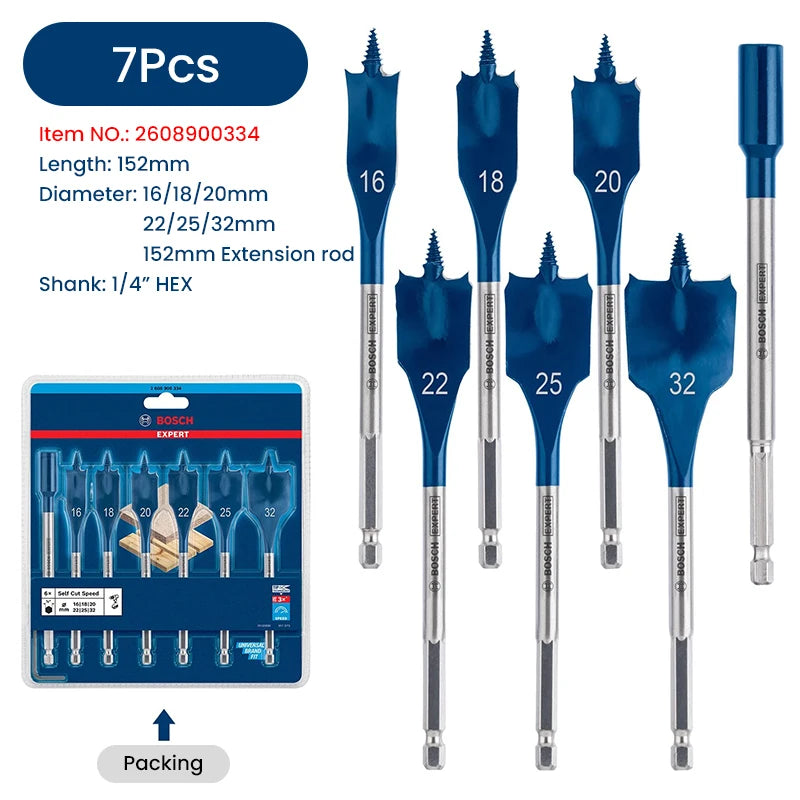 Bosch Impact Electric Drill Screwdriver Drill Bits Wood Drilling Self-tapping Thread  Alloy Steel 1/4 " HEX Shank Drill Bits
