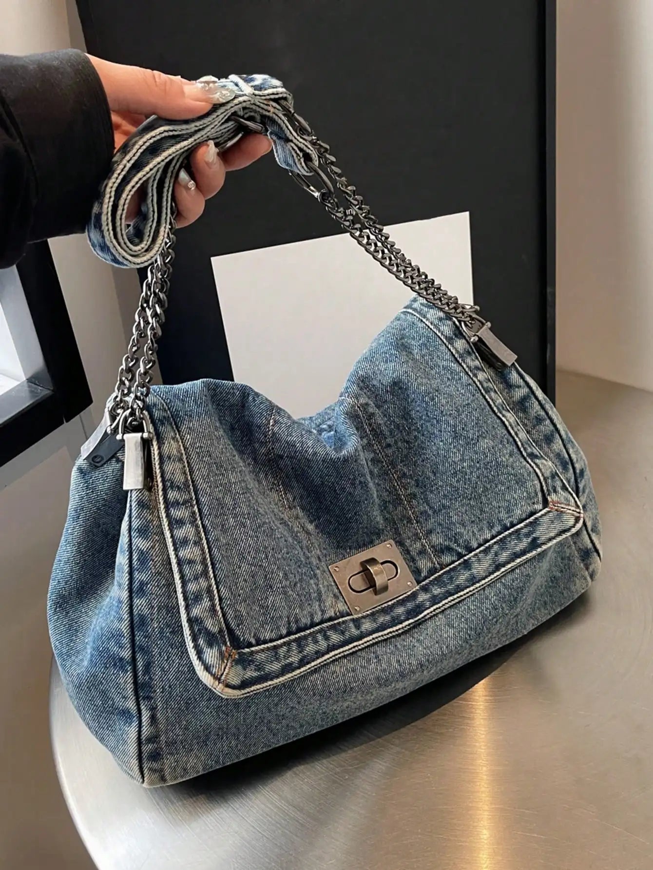 Geantă de umăr la modă și versatilă, geantă crossbody, geantă de navetă, geantă de facultate minimalistă casual pentru femei, geantă cu clapă