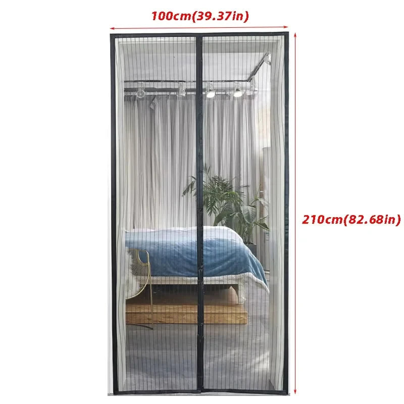 Self Closing Magnetic Mosquito Net, Invisible Door Mesh, Insect Divider Curtain, Magic Mesh, Suitable for Summer and Autumn use