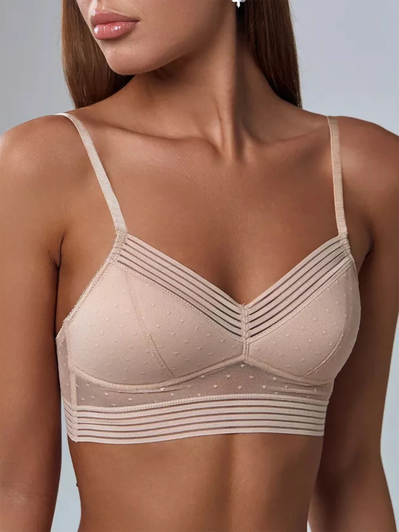 Sexy lace U-shaped backless lingerie for women without steel rings beautiful back bra ultra-thin invisible bra cross-border b