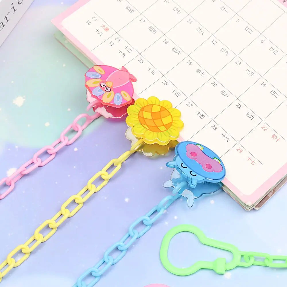Cartoon Animal Baby Pacifier Clips Baby Pacifier Clip Chain Newborn Dummy Pacifier Chain Clip Holder Baby Pacifier Chain