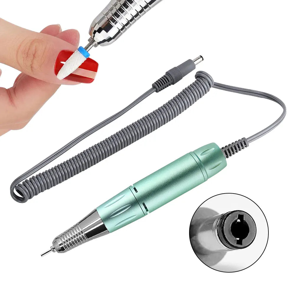 Electric DC Nail Drill Pen Handle File Polish Grind Machine Handpiece Manicure Pedicure Tool for Nails Drill Machine Accessories