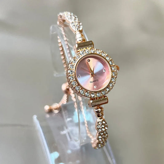 Fashion Strass Armbanduhr 2025 - Luxus Uhr Frauen Armband Vintage - Casual Damen Uhren Armband Relojes Para Mujer