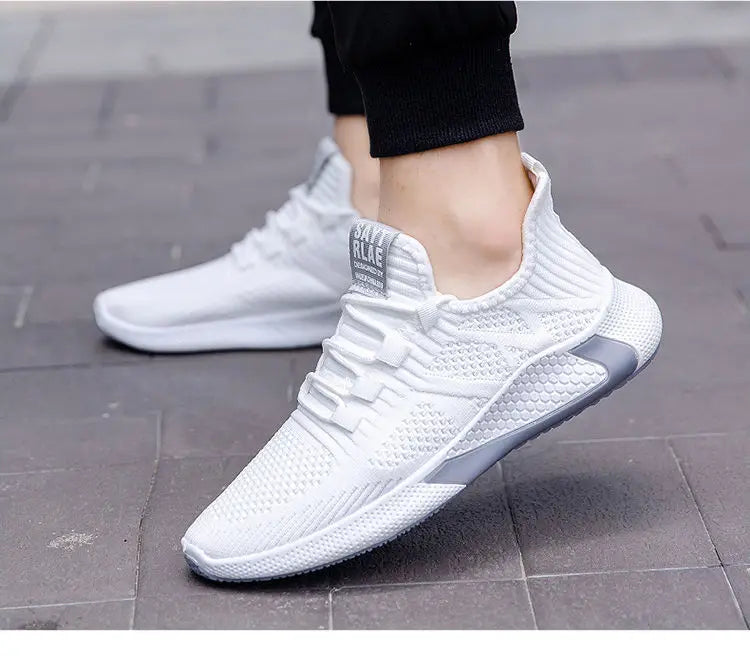 Men Sneakers Breathable Mesh Casual Shoes Black White Platform Shoes Fashion Sneakers Luxury Men's Shoes Tennis Man Size 39-44