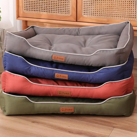 Dog Bed Waterproof Dog Bed with Non-slip Cozy Bolster Cushion for Small Dogs Washable Pet Nest Mat for Extra Dogs Soft for Dogs