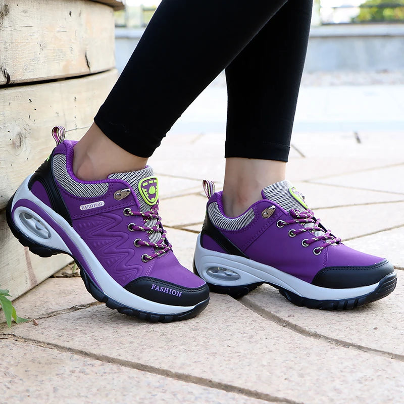 Women platform winter sneakers 2024 New in Casual Fashion Air Cushion Running Sports Shoes for Women Plush Warm Snow Boots