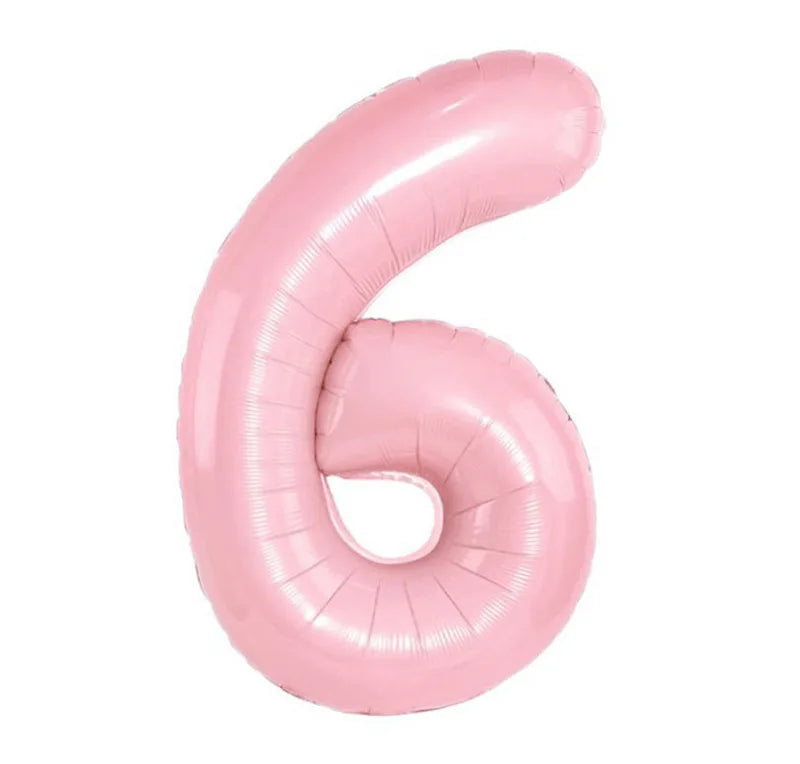 PartiesTour 32Inch Zahlenballon Rosa - Folie 81cm Groß