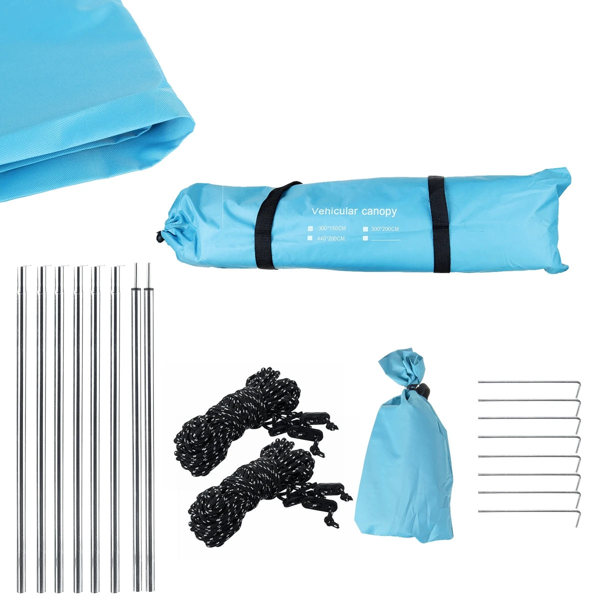 Cort de camping pentru familie, automobile SUV, acoperiș lateral, adăpost solar, mașina, camionul, parasolar, baldachin anti-UV, impermeabil, rezistent la ploaie, copertină auto