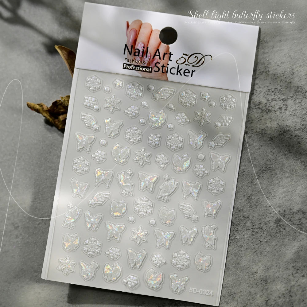 HotPressChoice 5D Schmetterling Sticker - Aurora Glanz 3D