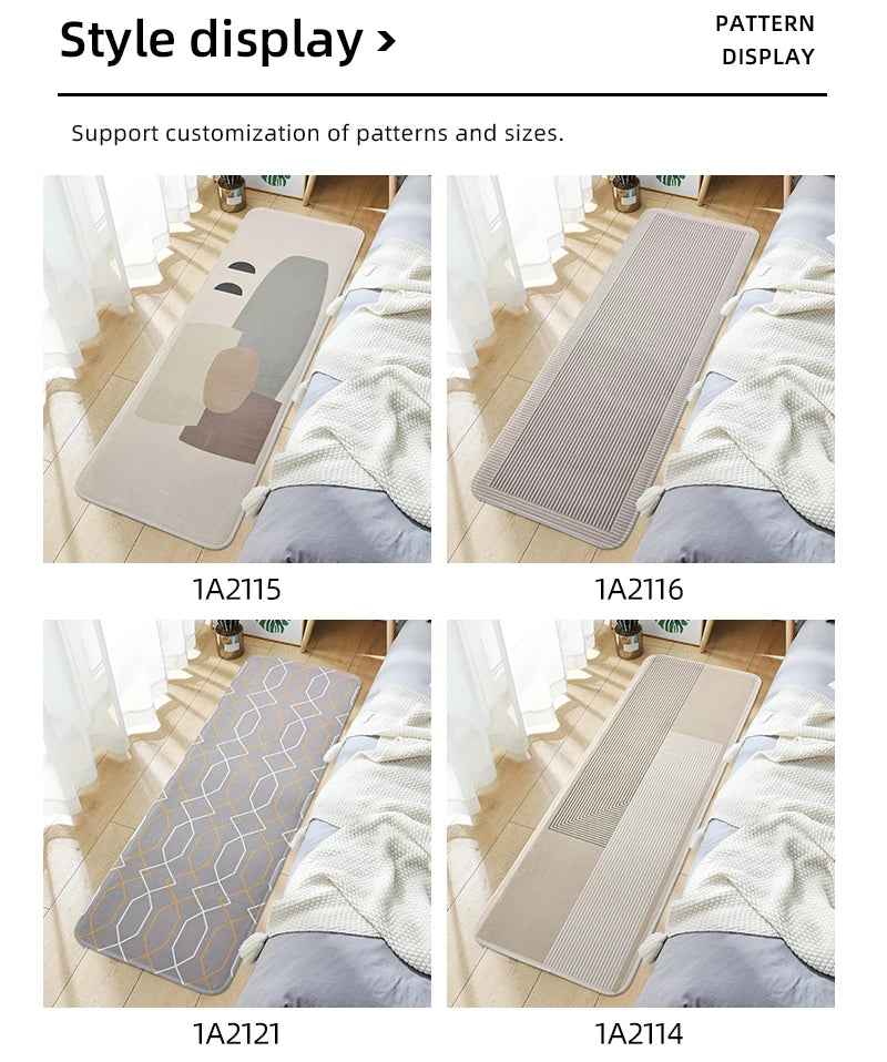 Cartoon Bedroom Carpet Home Bedside Blanket Long Strip Plush Bed Front Floor Mat Living Room Sofa Coffee Table Non-slip Foot Ma