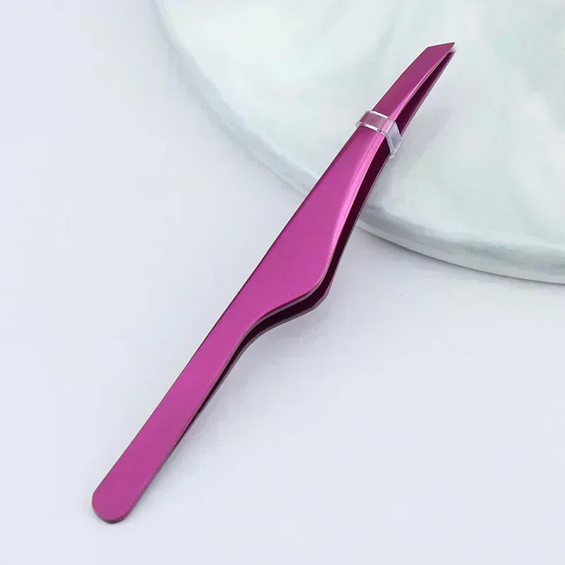 Hair Removal Tweezers Stainless Steel Eyebrow Tweezers Slant Tip Point Tip Flat Tip Rose Gold Silver Black Cosmetic Makeup Tools