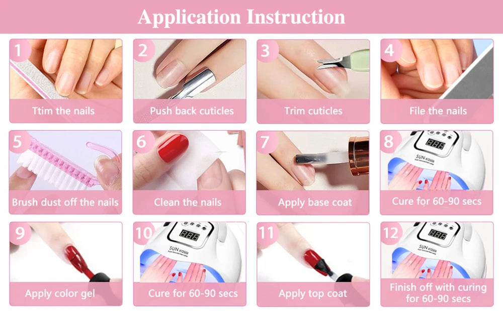 SUN X12 MAX UV LED Nail Lamp For Manicure 66 Led UV Lamp For Nails Gel Polish Dryer With Smart Sensor Professional Salon Tool