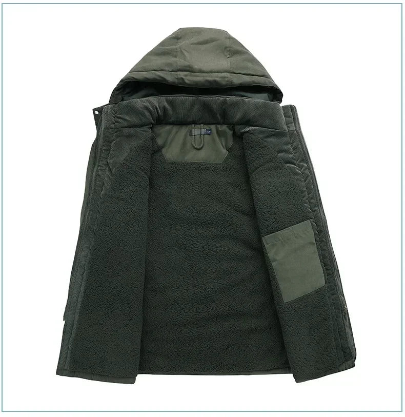 Herrenjacke Lammfleece - Größe L, Gewicht 1,2 kg Baumwolle