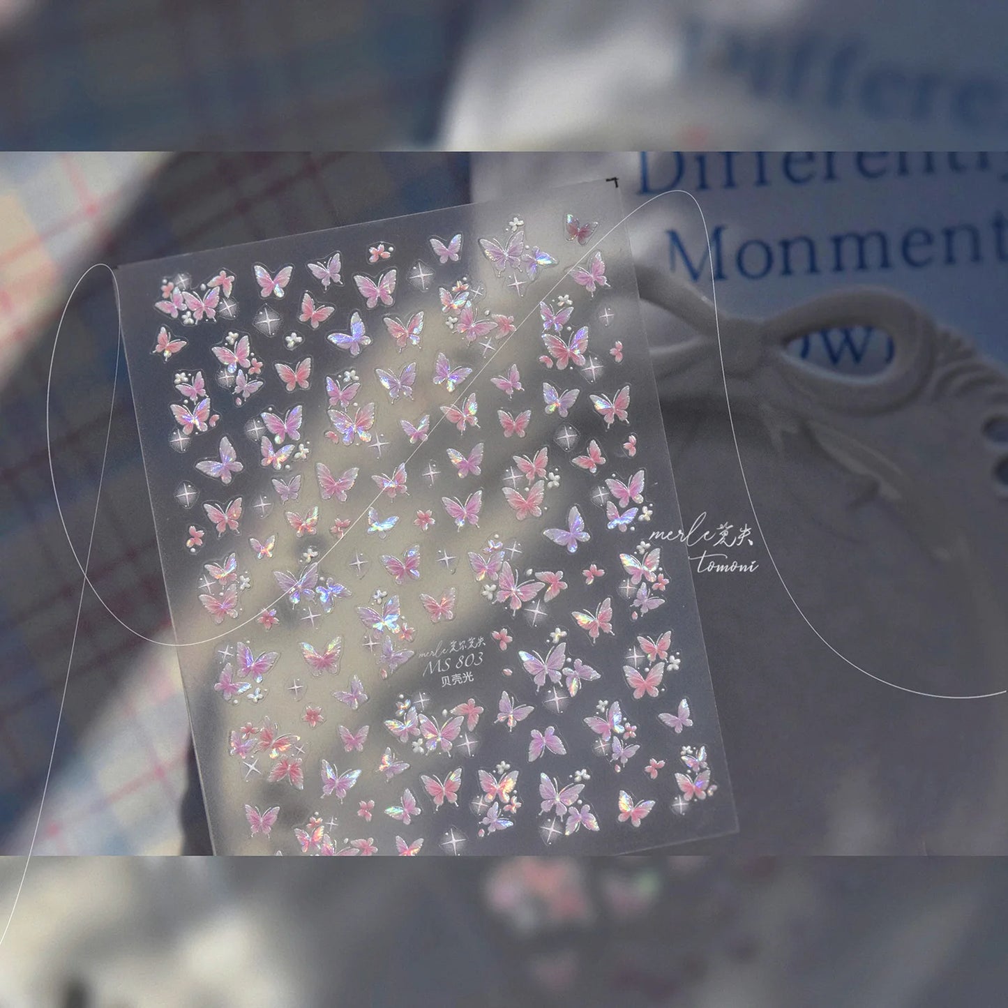 Hign MS803 Nail Art 5D Strălucitoare - 1 Foaie PET 8.3x10mm