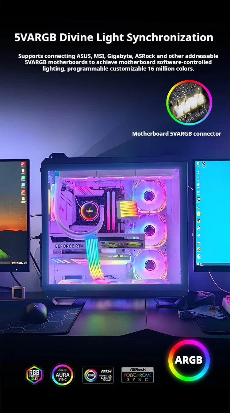 LED-Strip 2025: Coolcirc ARGB LED Light Strip Bar 8/24-PIN Motherboard Power Extension Cable Flexible DIY Collection