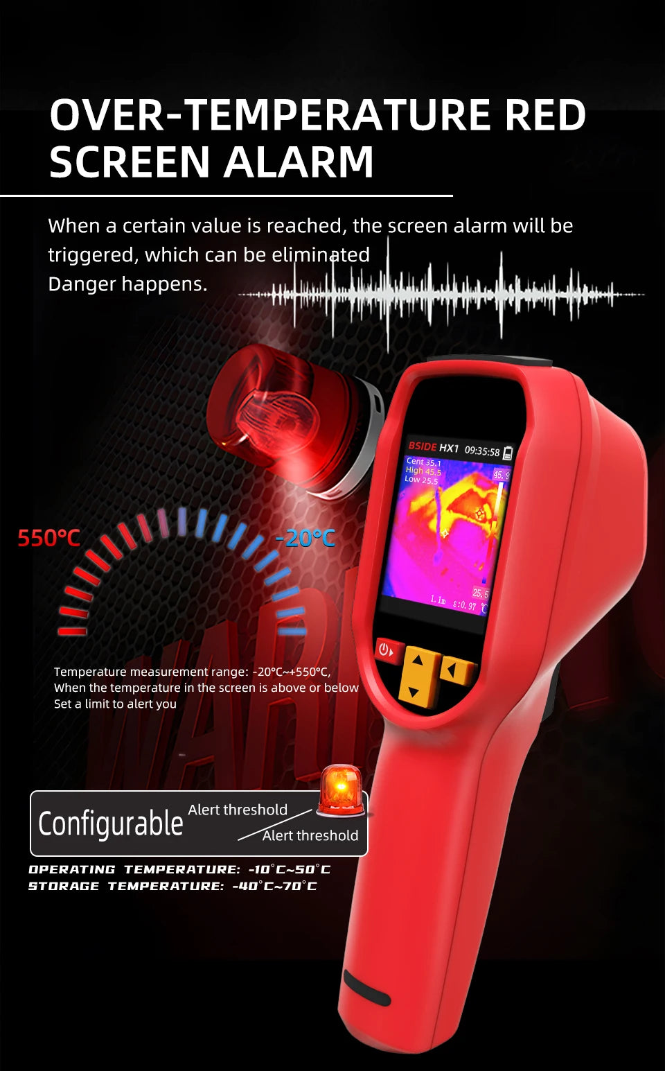 Wärmebildkamera 2025: BSIDE Handheld Thermal Imaging - 240X240 Temperatur-Messgerät für PCB, Automobil und Pipeline-Inspektion