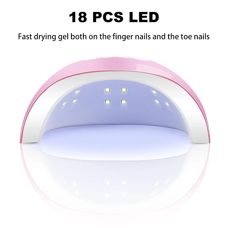 Kit de ojă semipermanentă pentru unghii cu lampă UV pentru unghii, lac de unghii UV LED, lac de unghii semipermanent, set de instrumente pentru manichiură