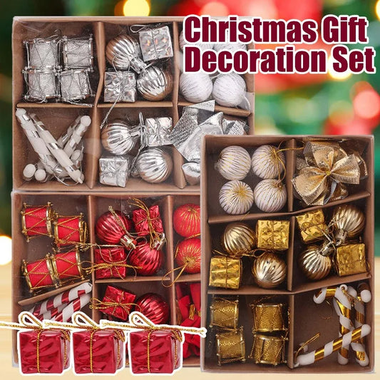 Choice Kugelset Rot-Gold Glitzer - 24 Stück, Ø2 cm