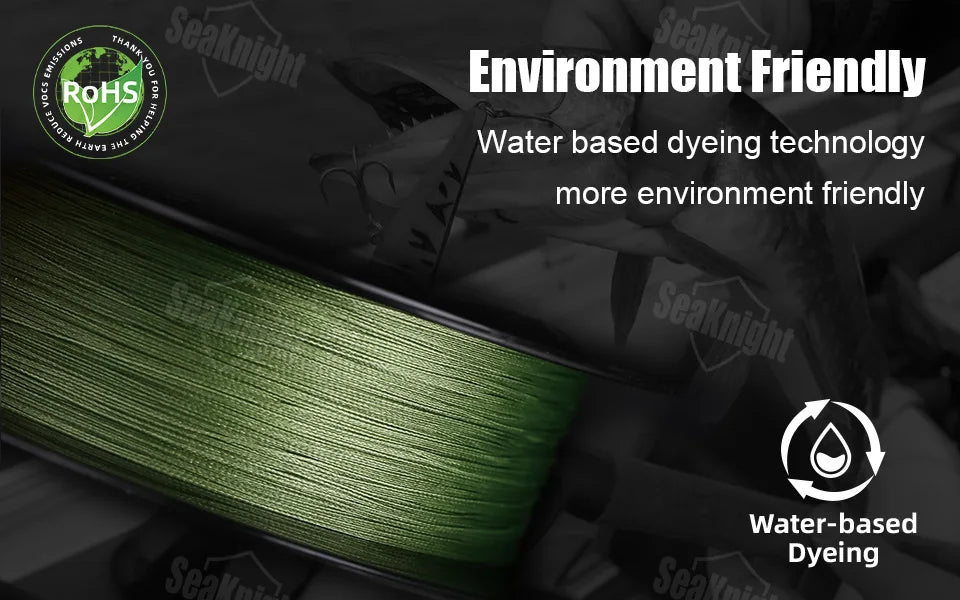 SeaKnight Brand W8 II Series Fishing Line 8 Strands 500m 300m anti-UV anti-saltwater Coating, Multifilament PE Line Braided Wire