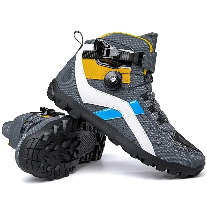 Ghete de motocicletă CN Guangdong cu talpă antiderapantă - Mărimea 39-45 Ghete din piele de vacă