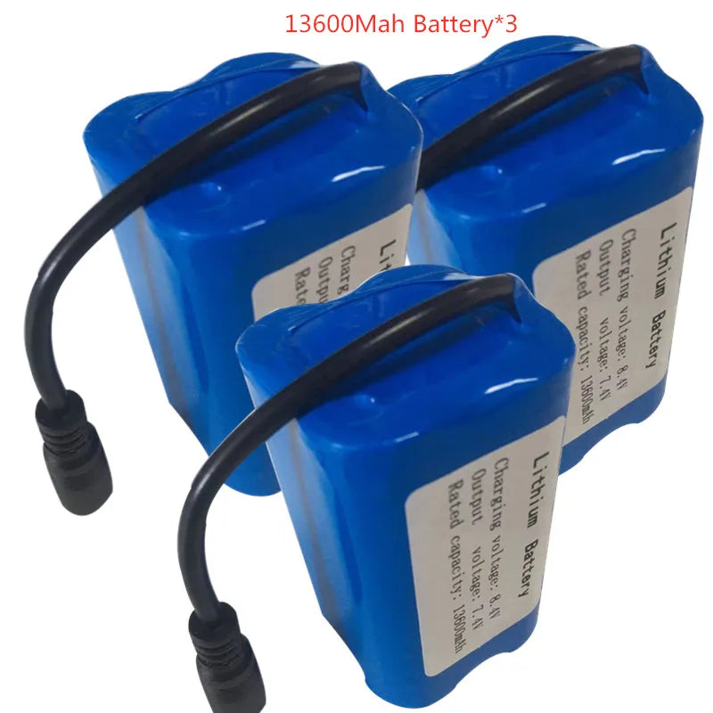 RC-Boot-Akku 2025: 7.4V 13600Mah 6800Mah Battery For V020 V900 2011-5 V007 C18 H18 V18 D18B FX88 - Remote Control RC Fishing Bait Boat Battery Parts Collection