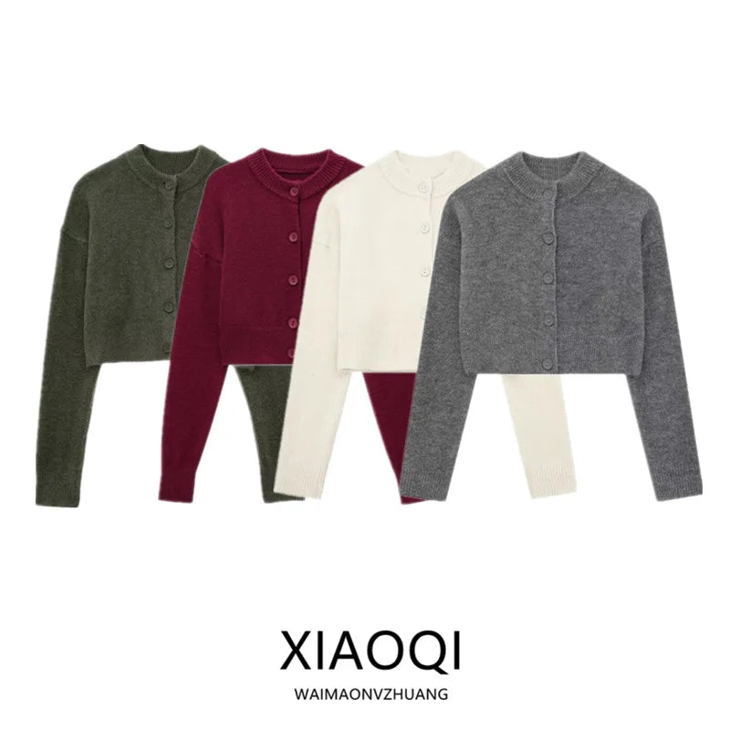 Andere Jaet Strickjacke O-Ausschnitt - Acryl, Vollarm, L