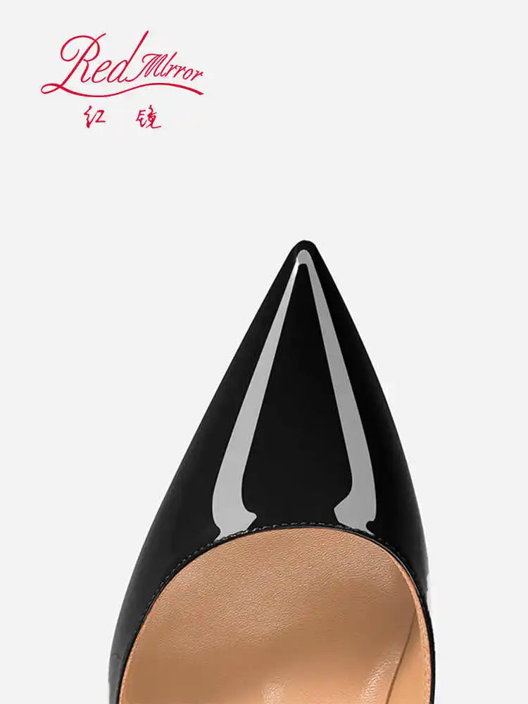 Women's elegant high heel shoes Luxury Brand Black Women heels shoes woman 2025 trend Red Shiny Bottoms Pointed Toe elegant Pumps
