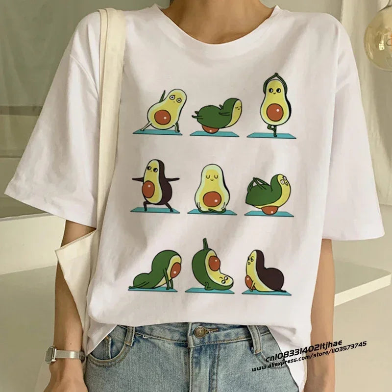 Women T-Shirt 2023 Summer Leopard Heart Print T Shirt Women Casual White Tops Loose Short Sleeve Tshirt Camisas Mujer