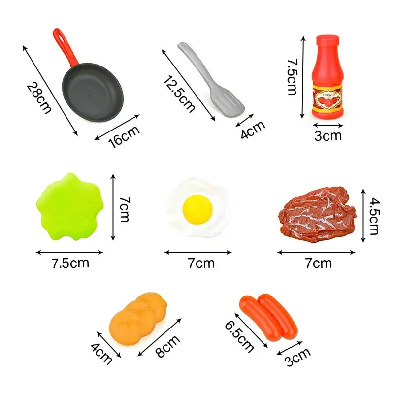 Zhejiang Spielküche Simulation Set - 8 Teile 2.7 Cm - Golden Bridge Store