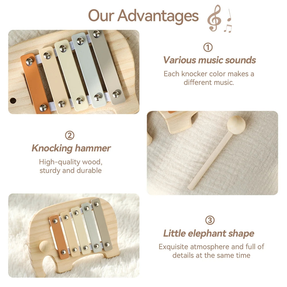 Music Toys for Children Music Instruments Girl Toys Wooden Cartoon Educational Instruments Children's Toys Games for Children