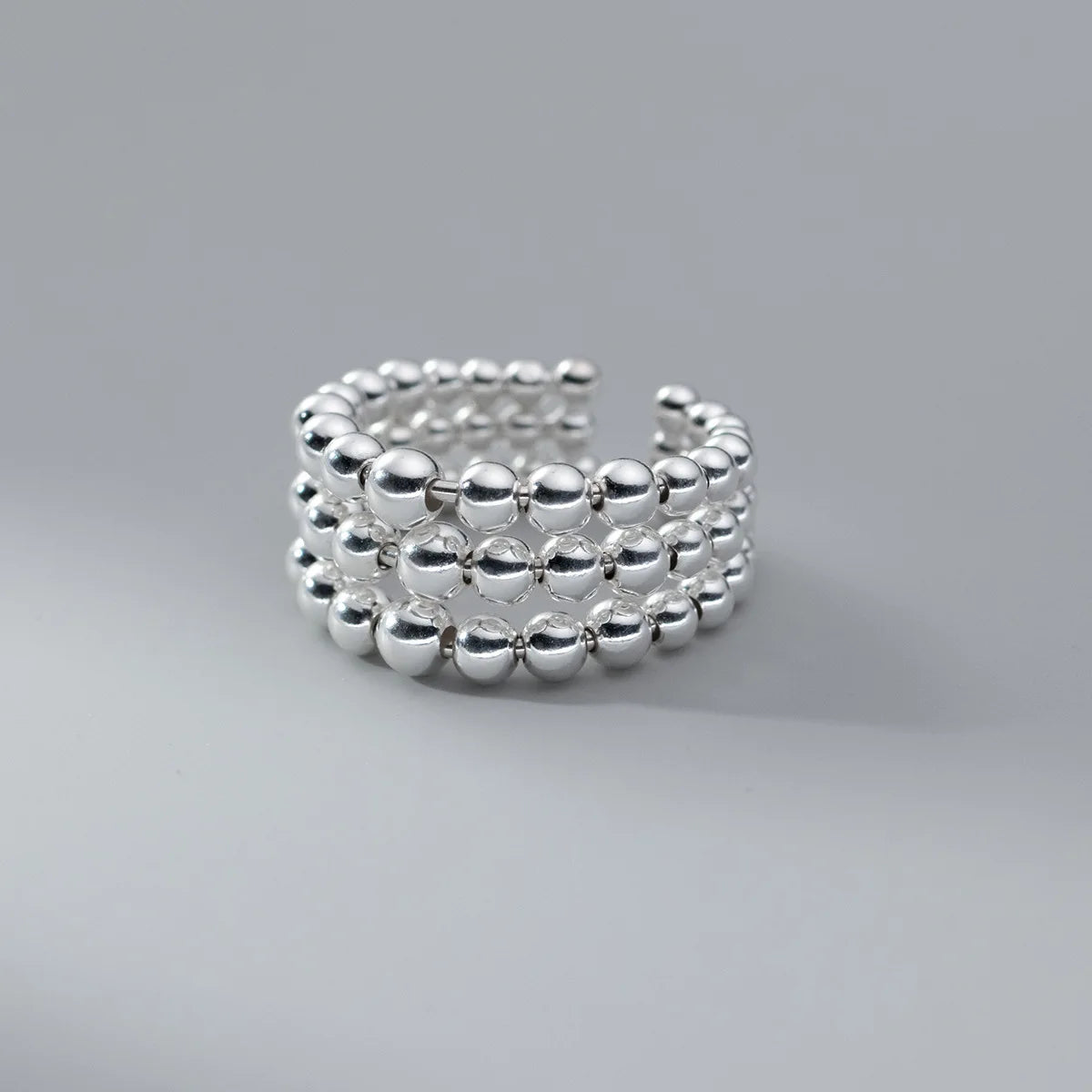 Fashion 925 Sterling Silver Three Layers Ball Rings For Women Luxury Aesthetic Jewelry Accessories Wholesale Jewellery