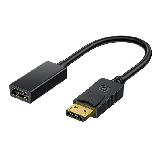 DP zu HDMI Adapter 2025 - DisplayPort zu HDMI Kabel - 1080P Konverter HP DELL Laptop PC Projektor