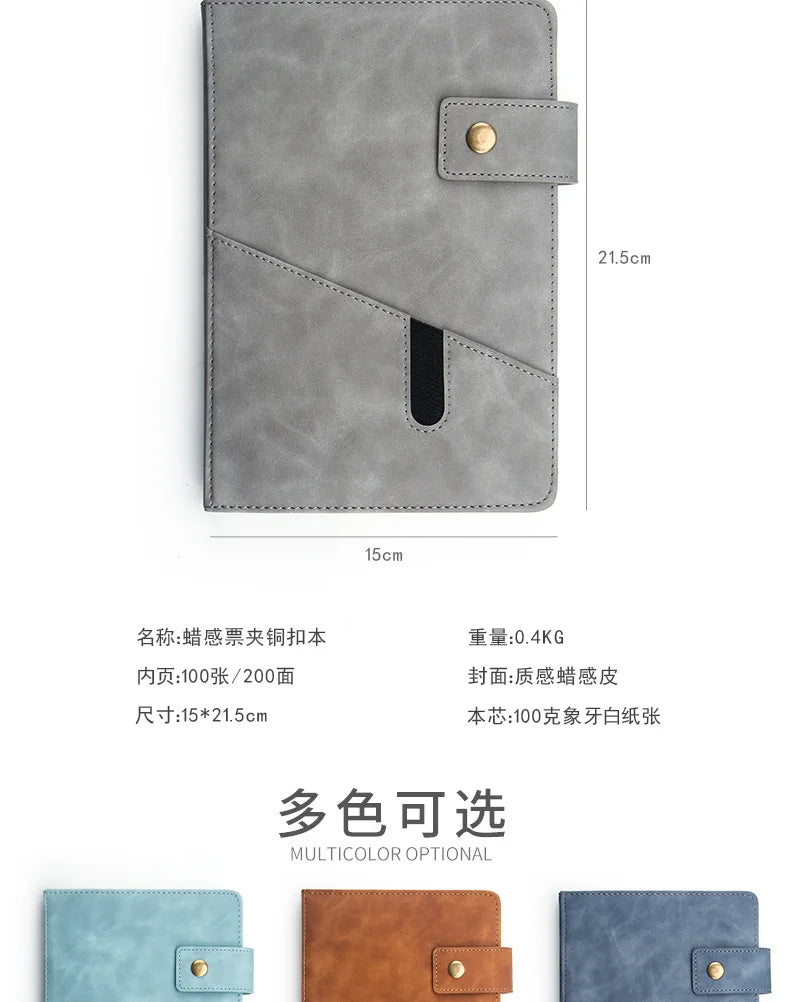 Caiet A5 din piele PU 2025 - Jurnal de afaceri, planificator, agendă, organizator, școală, birou